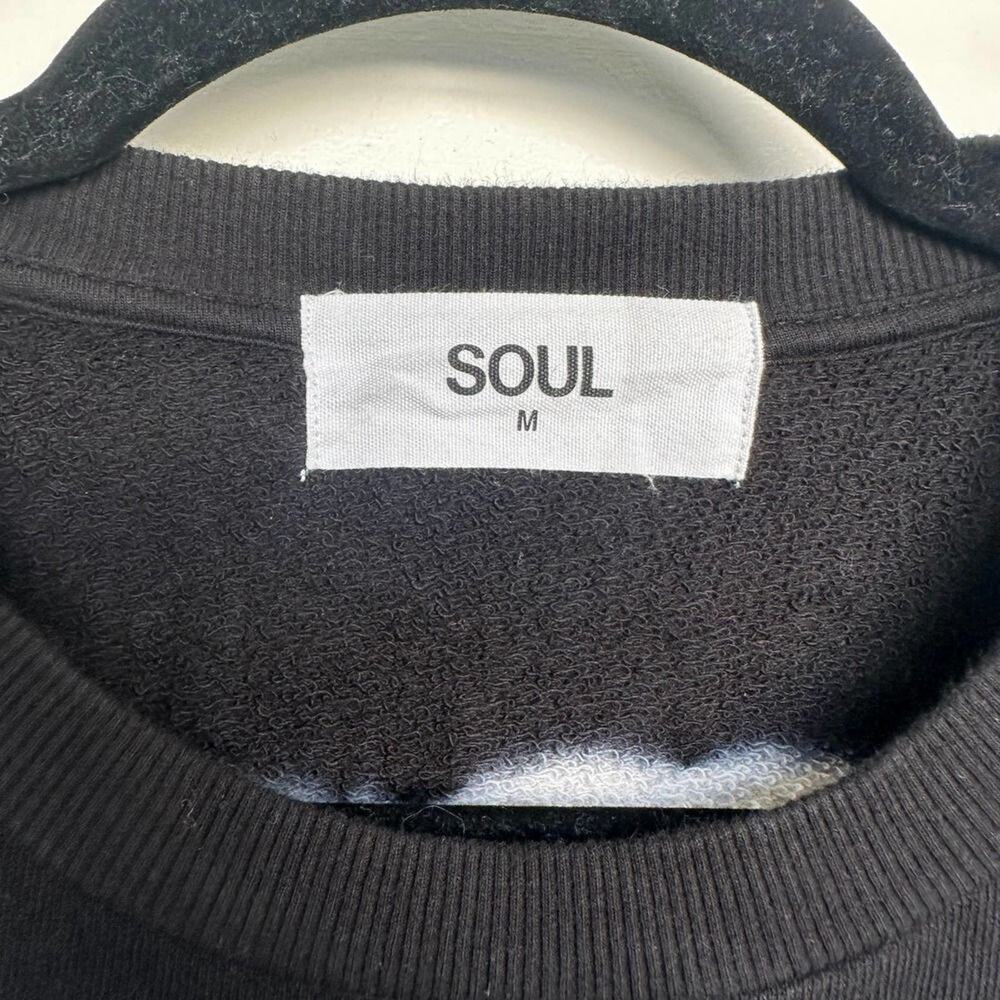 SoulCycle Tie Dye Crewneck Sweatshirt M Black White Cropped - Picture 4 of 6